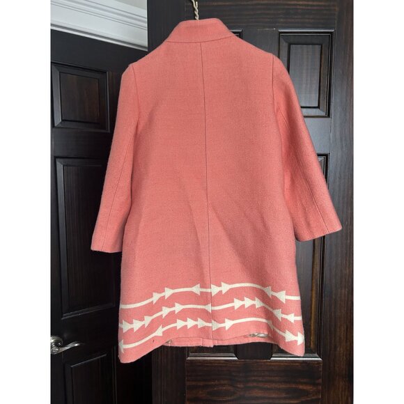 Lauren Moffatt Pink Wool Coat Size Small - Picture 3 of 7